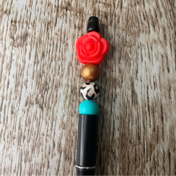 Writing Pen Beaded Silicone Gift Custom Handmade Office Supplies - Picture 2 of 5